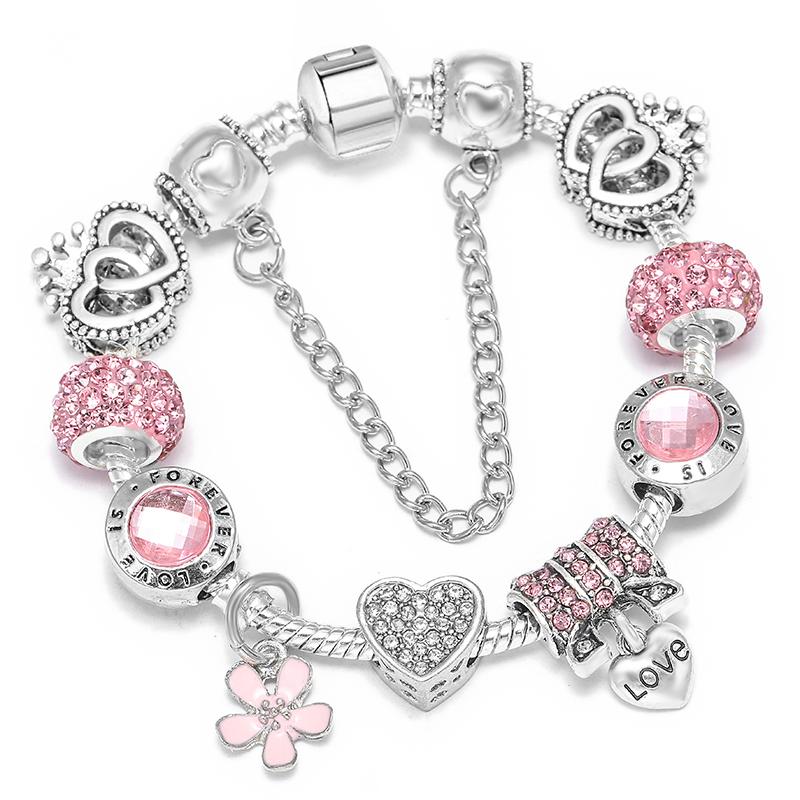 1/16cm 21cm Luxury Cutterfly Snake Chain Bracelet DIY Jewelry Gift For Women Men 41 Styles Trendy Fashion