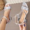 Fashion 2025 Fashion Women's Buckle Sandals Summer High-heeled Women's Luxury Sandals Heels Women Luxury Sandals Women Designers