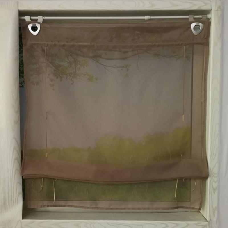 Ht-005B Europäische Römische Raffgardine Küche Arbeitszimmer Balkon Schwebende Gardine Fensterschutz