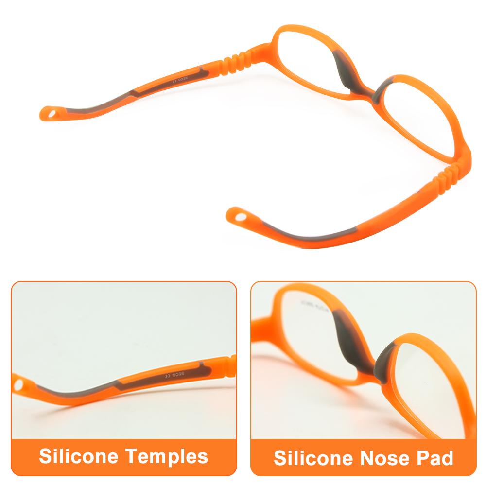 Children Optical Glasses Frame Size 47/16 with Strap No Screw One-piece Kid's Flexible Frame Band Cord Retainer