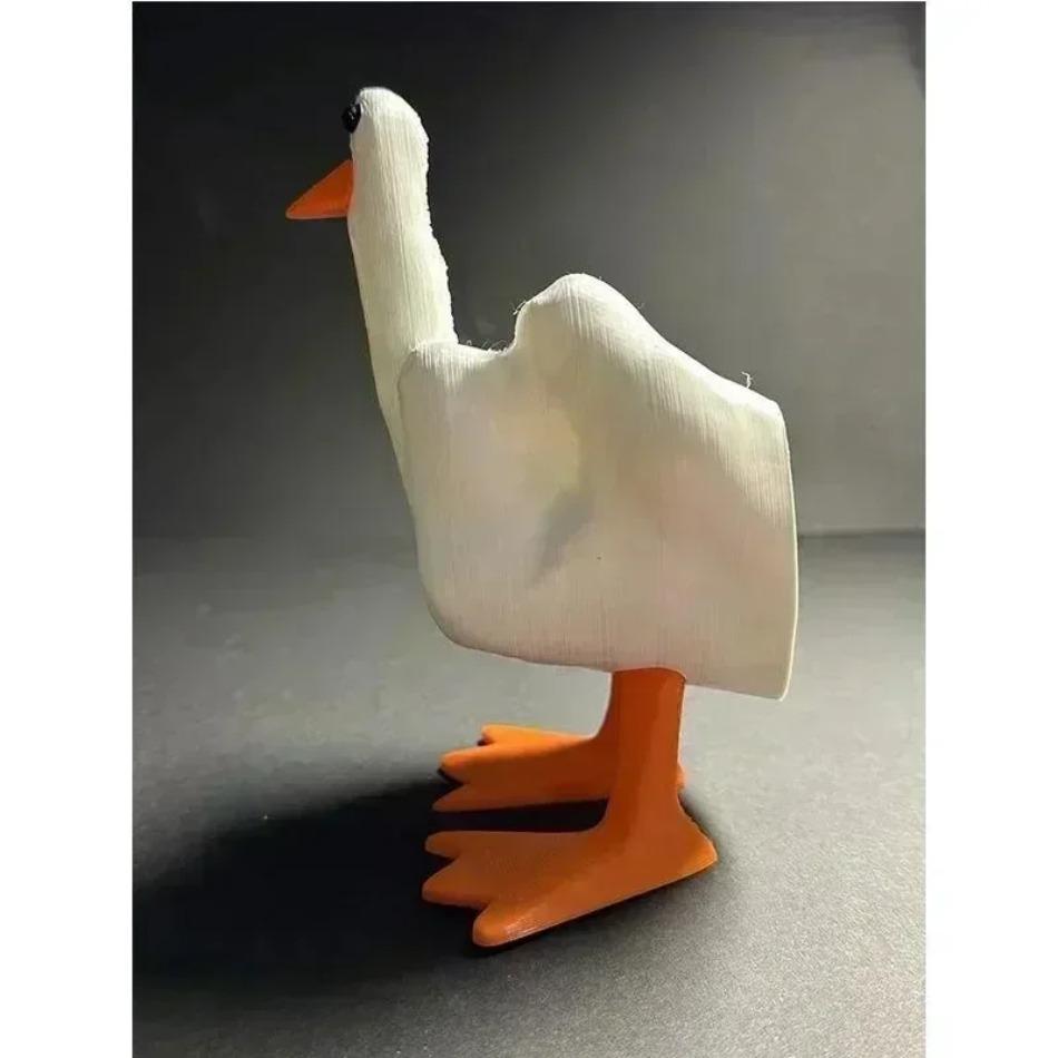 1 Pcs New Duck Funny Eco-Friendly Resin Crafts Duck Ornaments Middle Finger Design for Home Courtyard Outdoor Spoof Decorations