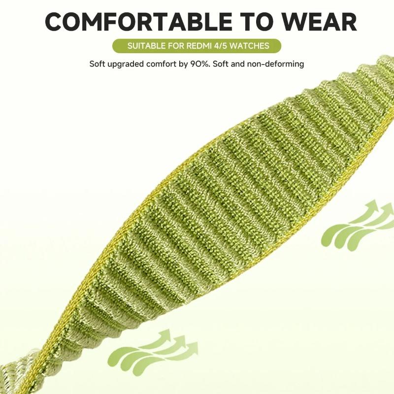 Nylon Loop Strap For Redmi Watch 5 4 Bracelet Breathable Wristband For Xiaomi Mi Band 9 Pro/8 Pro Smart Watch Accessories
