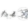 2Pcs Drum Clamp Connector Metal Clamp Drum Expansion Clip Drum Set Pipe Clamp Hardware Percussion Instrument Parts