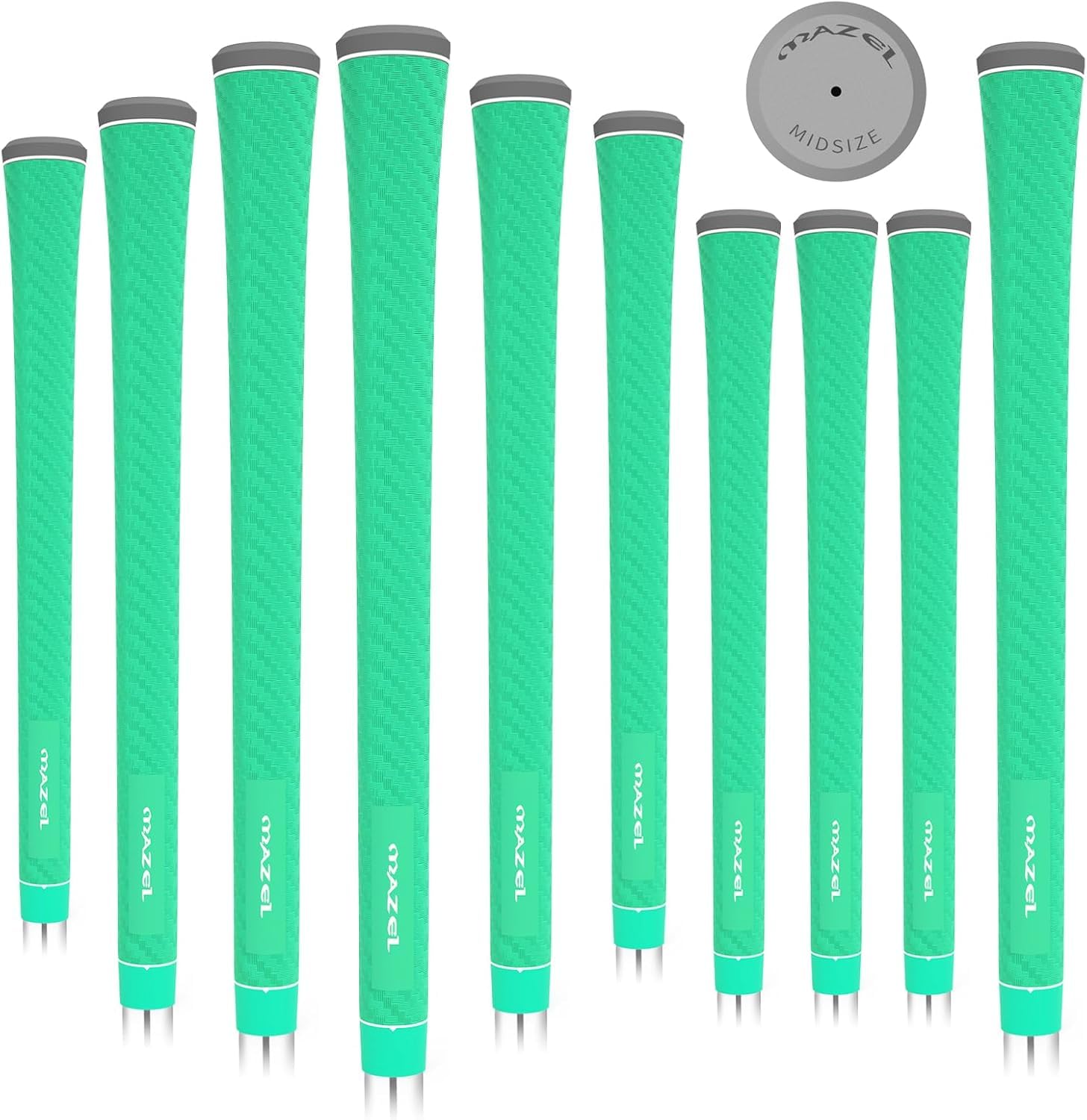 

MAZEL Golf Микро Удобный для для и Набор из 10 Плетеных Грипов, Противоскользящая Текстура, Прикосновение, Вуды, Айроны, Клубы, (зеленый (10 ручек, узор),