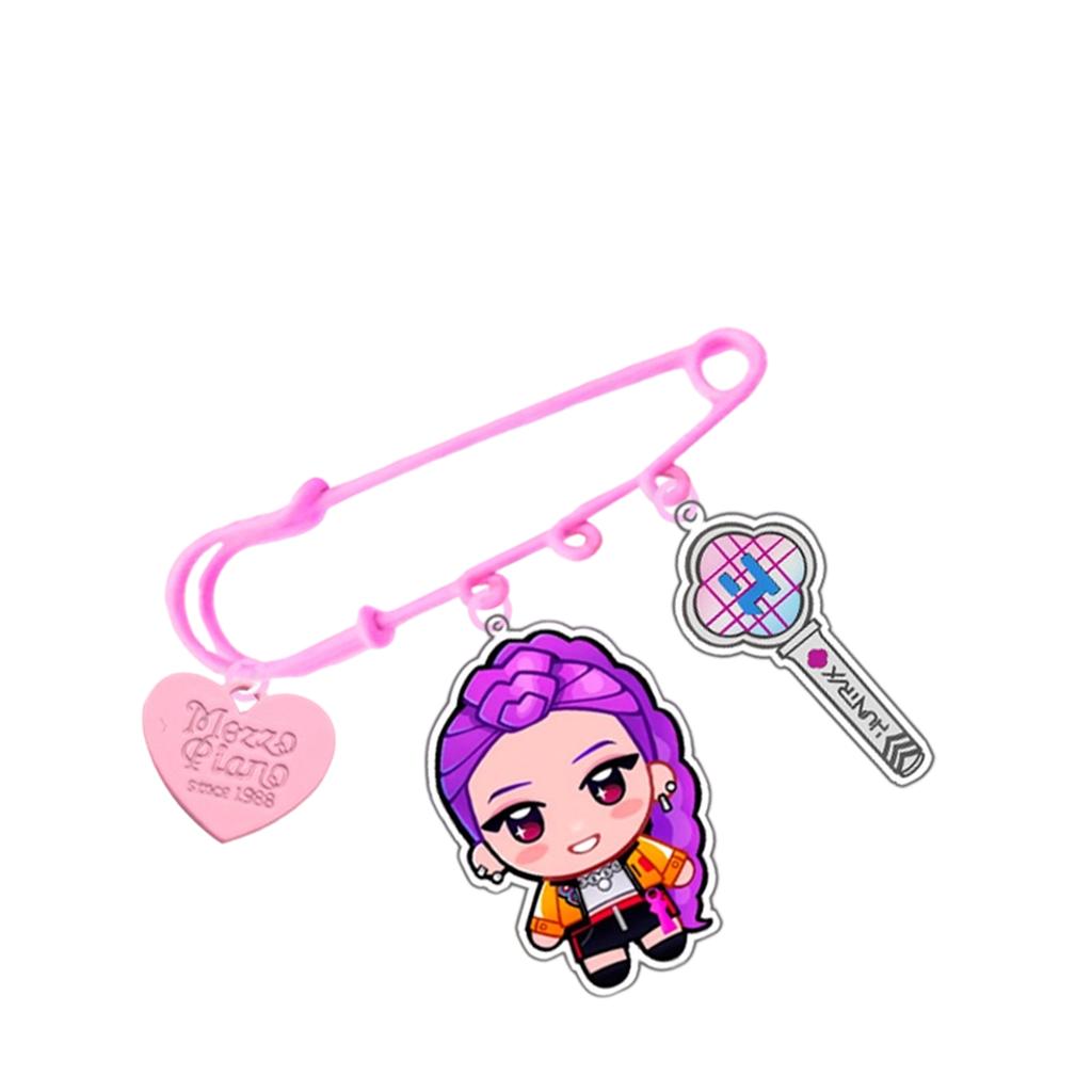 Kreslený akrylový přívěsek na klíče brož pro dívčí skupinu periferní odznak přívěsek