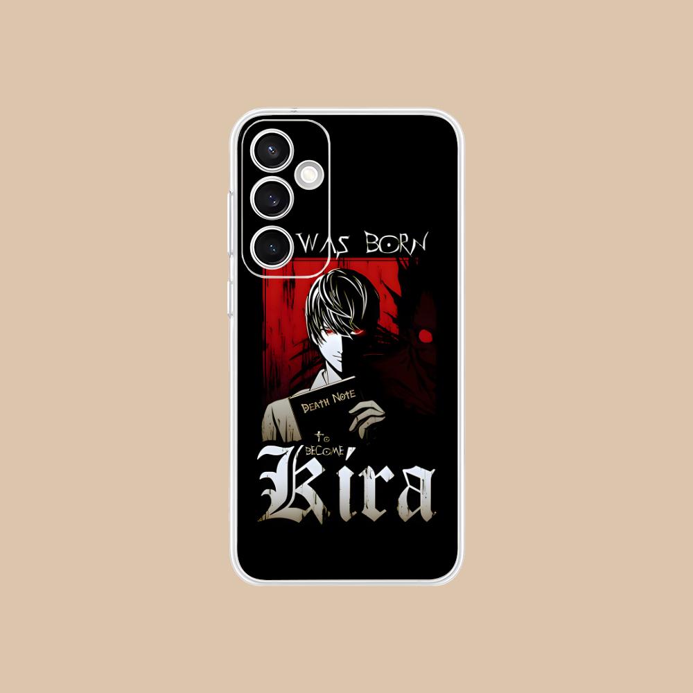 

Death Note Kira Light Mobile Phone Case for Samsung Galaxy S25 S24 S23 S22 S21Plus FE Ultra Clear Colorful Cover Cover Luxury Galaxy S21 Ultra 5G