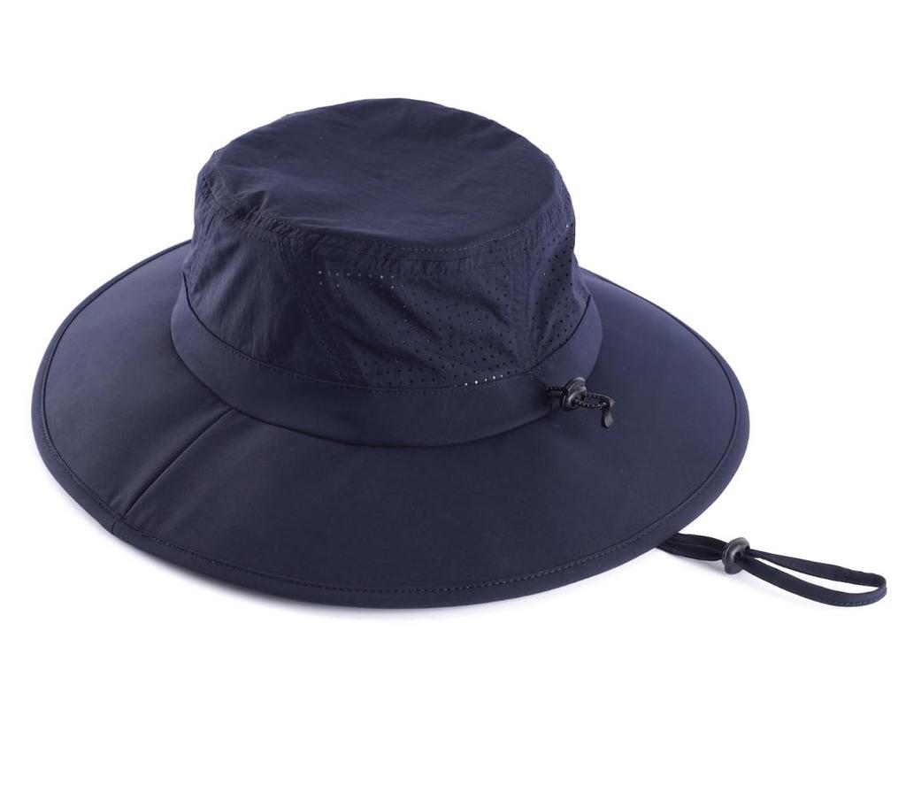 Connectyle Unisex UPF Safari Breiter Sonnenhut für und Outdoor Marineblau 50+ Hut, Krempe, Schnelltrocknend, Faltbar, Angeln, Abenteuer, Aktivitäten,