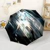 Football Player Action Compact Travel Automatic Umbrella Compact 8-Rib Lightweight Compact Design All-Season Travel Stylish Accessory