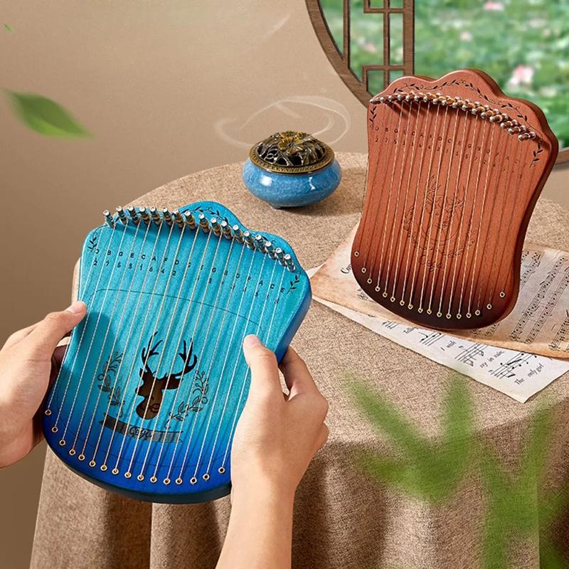 17 Strings Harp Portable Professional Musical Instruments Beginners Miniature Stringed Instrument Harp Festival Gift