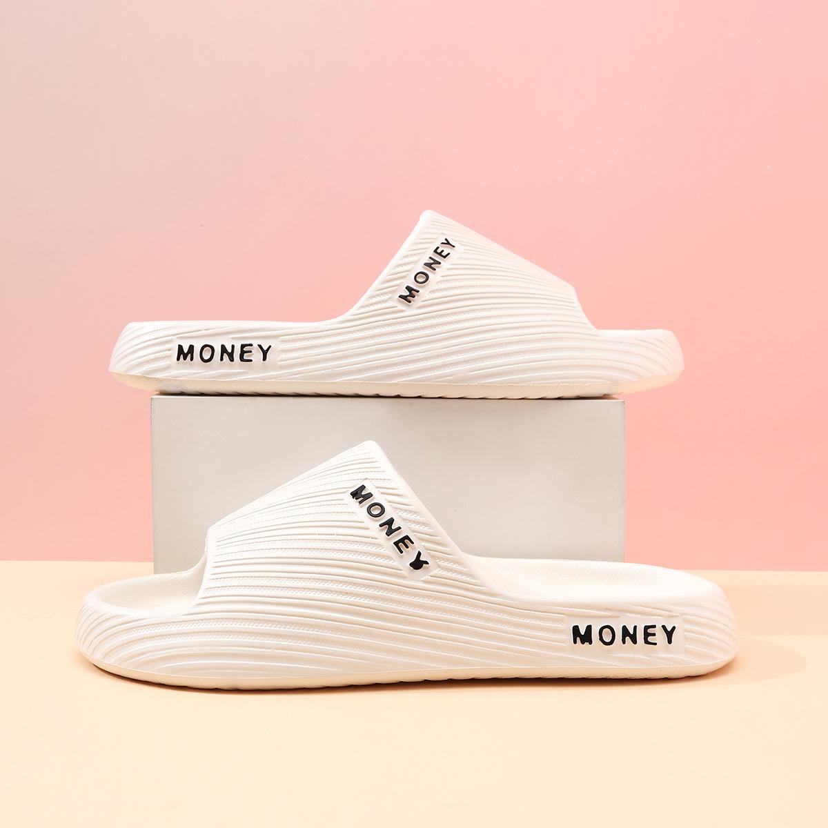 

Мягкие домашние тапочки для пары, летние домашние нескользящие тапочки для ванной комнаты, сандалии для отеля, однотонные мужские и женские шлепанцы, обувь на плоской подошве 42-43 белый