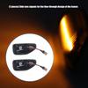 Sequential LED Side Indicator Lamp Set, Side Marker Lights With Lead-Wire Connection, ABS Housing, PC Lens Cover, 2-Piece Replacement Assembly