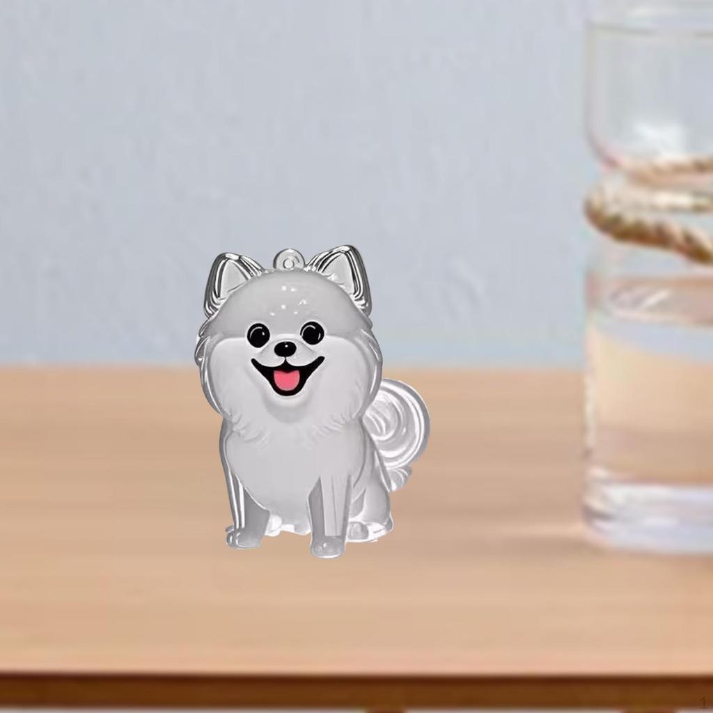 Dog Keychain Pet Hair Container Accessories Charm Memorial Storage Box