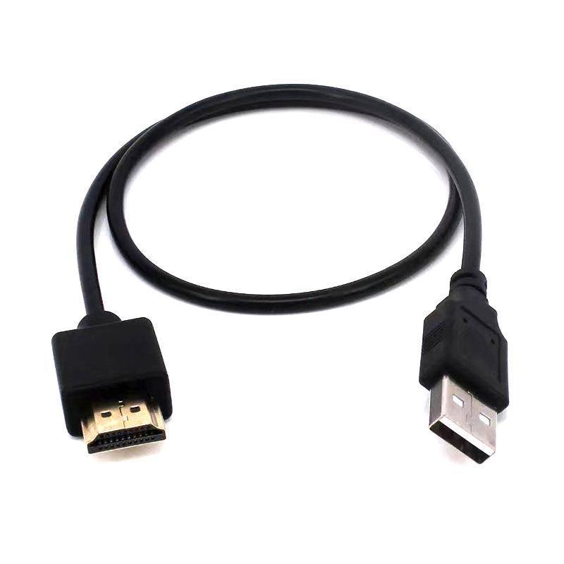 

Кабель питания USB-HDMI, 0,5 м HDMI-штекер-USB для компьютера 0.5m чёрный