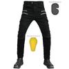 New product Motorcycle jeans men, locomotive tooling multi-bag cycling pants, zipper casual straight pants, knee pads