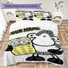 Custom Name Sheepworld Pattern Bedding Uilt Set Uilt Cover Pillowcase Home Decoration Birthday Gift (1*duvet Cover+2*pillowcase Without Core)