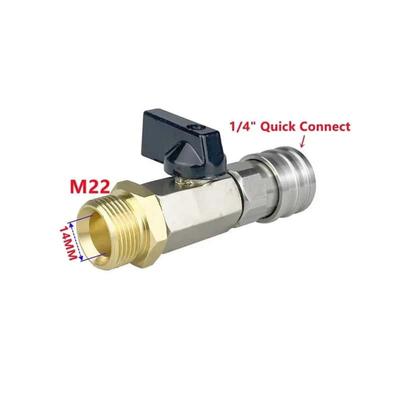 1/4" Brass Quick Connect Nozzle Set, High Pressure Washer Hose Adapter with Adjustable Valve for Car Wash