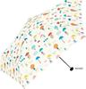 Because Folding Umbrella 50cm Sun and Rain Umbrella UV Cut Ribbed Compact White Little/Pattern D-065603