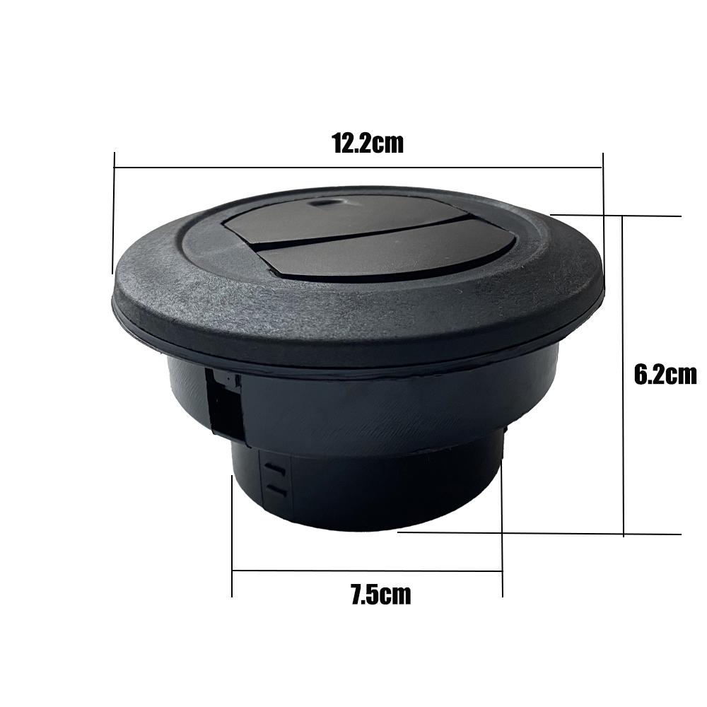 2PCS 75mm Air Outlet Vent Closeable Rotatable Black For Webasto Eberspacher Heater For Car Air-conditioning Vent Car Accessories