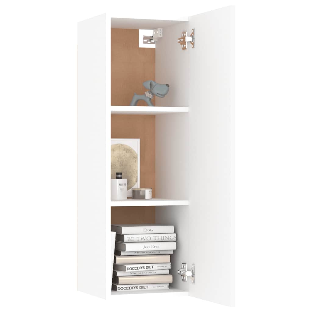 10 Piece TV Cabinet Set White Particleboard