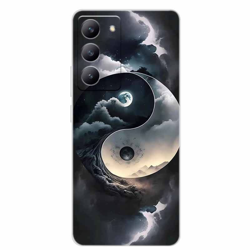 For Redmi 15 4G Phone Case Fashion Flowers Transparent Silicone TPU Soft Back Cover Case For Xiaomi Redmi 15 5G Case Redmi15 Bag