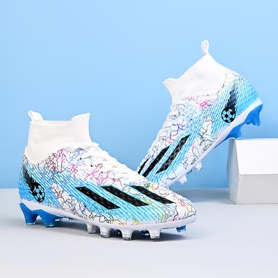 Factory Direct Sales Explosive Football Shoes Boys High-top Long Nails Broken Nails Students Grass Training Game Sports Shoes