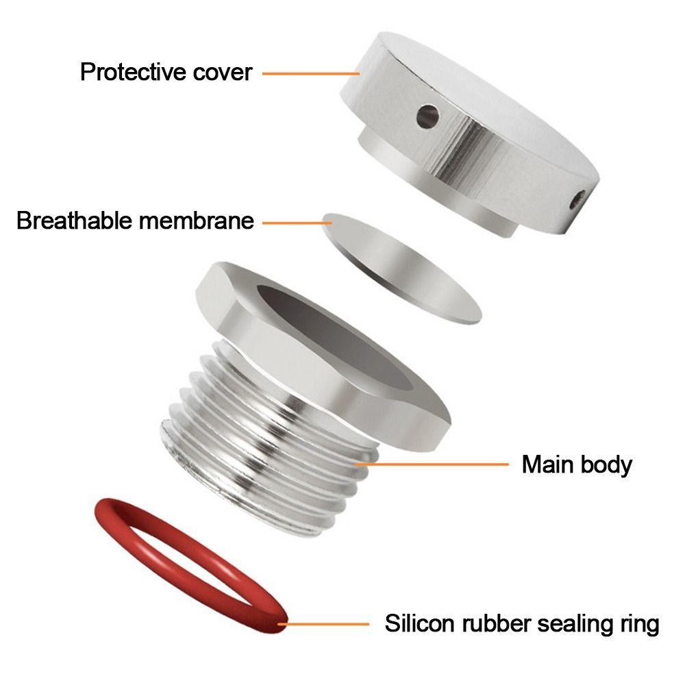 New 304 Stainless Steel Air Vent Valve Screw In Waterproof Breather Vent Valve M5 M6 M8 M10 M12 Metal Vent Plug