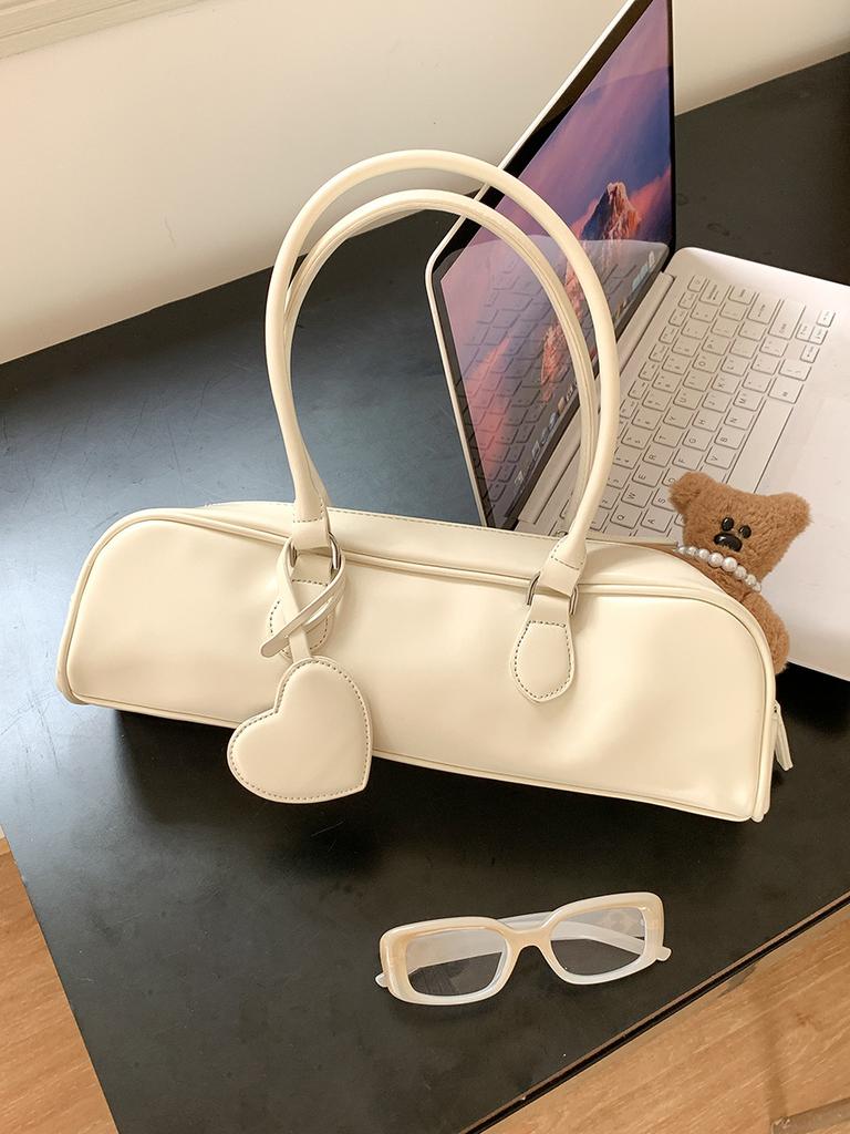 JIAERDI Vintage Red Shoulder Bags Purse Women Fairycore Aesthetic Heart Pu Leather Y2k Underarm Bag Ladies Harajuku Handbag Chic