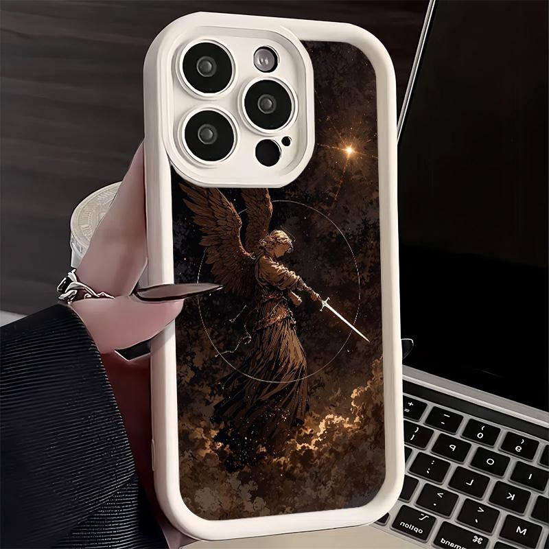 Phone Case for iPhone 17 Air 16E 15 16 Pro Max Archangel Michael Aesthetics Cover 14 Plus 13 12 Mini Soft Shell Silicone Fundas
