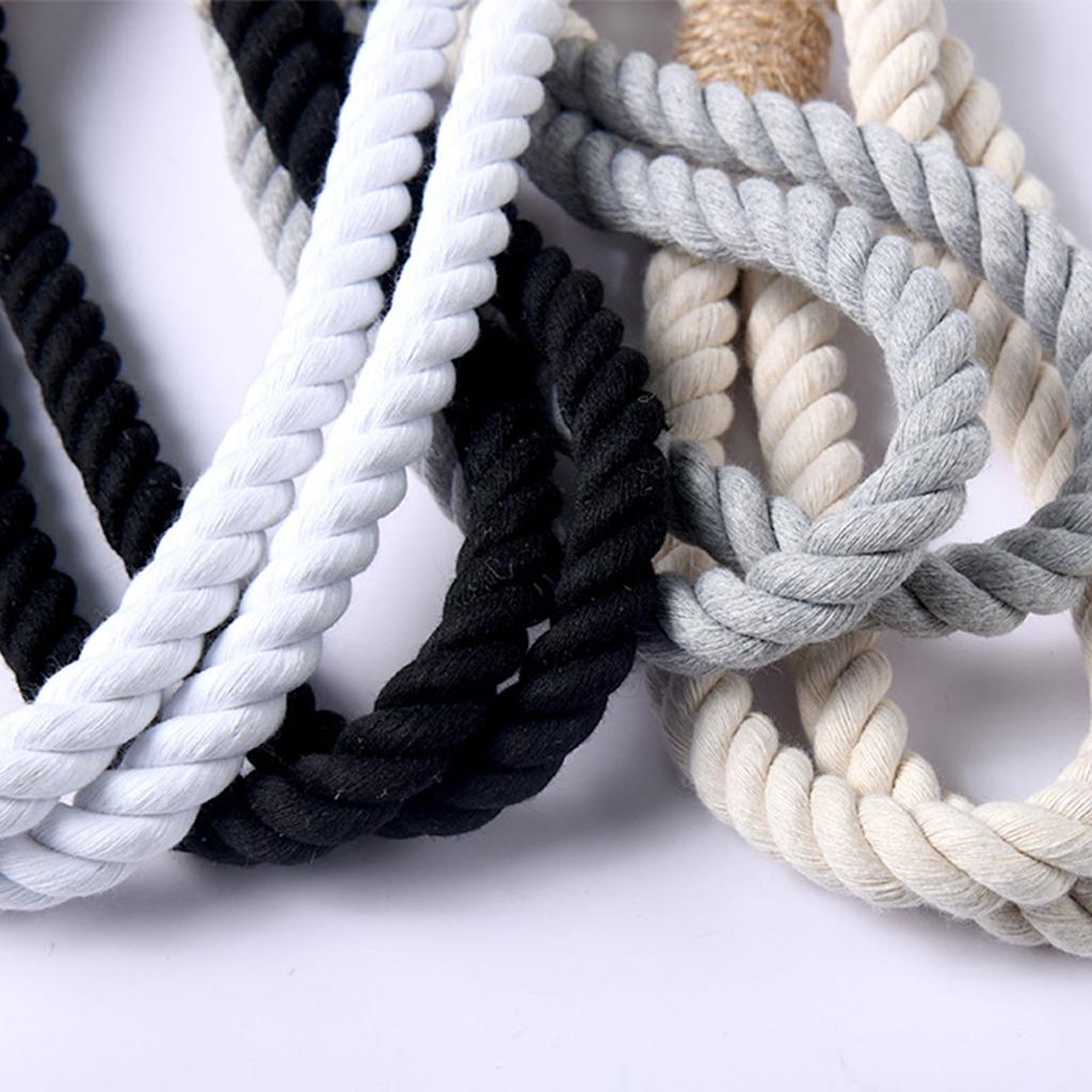 Set Of 4 Handwoven Cotton Rope Curtain Holdbacks With Simple Modern Curtain Ties For Living Room Or Bedroom Use