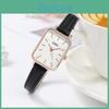 Womens Minimalist Square Quartz Watch With Leather Strap For Casual Office Wear
