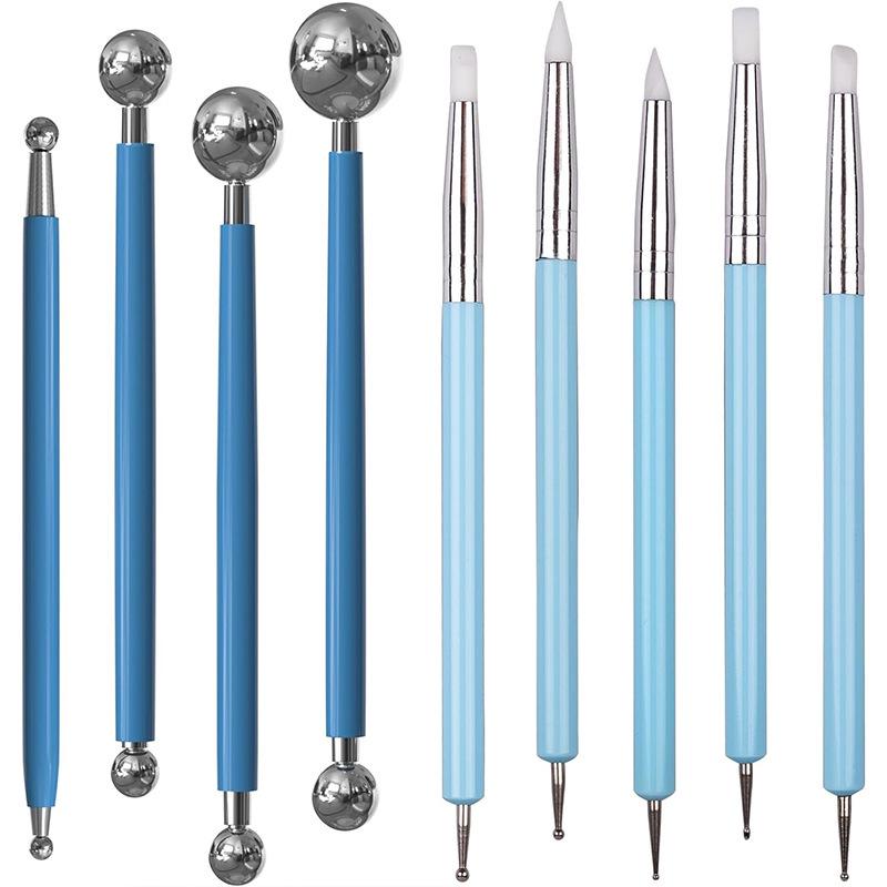 Ensemble d'outils de modelage en argile de poterie en cinq pièces pour sculpture DIY