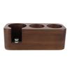 Coffee Tamper Holder 3 Holes Walnut Wood Prevent Slip Stable Coffee Tamping Station 58mm   2.3in