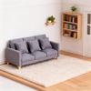 Realistic Sofa Model Figure with Three Seats Design Miniature Furniture for 1/12 Scale Doll House Scene Landscape Props
