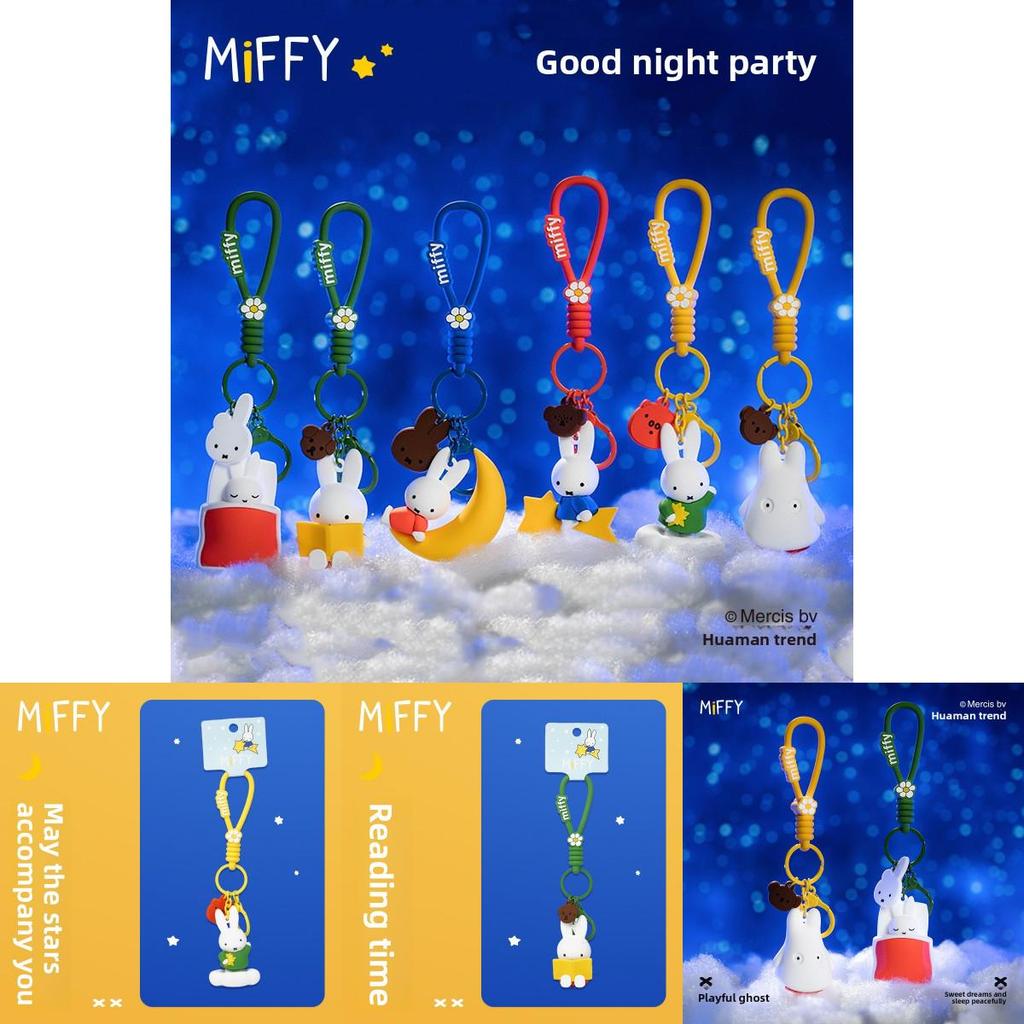Miffy Star And Moon Resin Keychain With Resin Material For Kids And Collectors