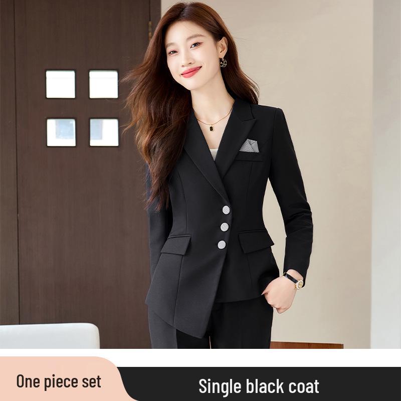 

Женский профессиональный плотный пиджак и костюмный комплект для осени/зимы - Идеально подходит для рабочей одежды администратора салона красоты 4XL