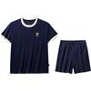 Anta X Super Plant Collaboration Life Series Comfortable Simple Round Neck Short Sleeve Top Versatile Sports Mid Waist Shorts Casual Set 962528203-3