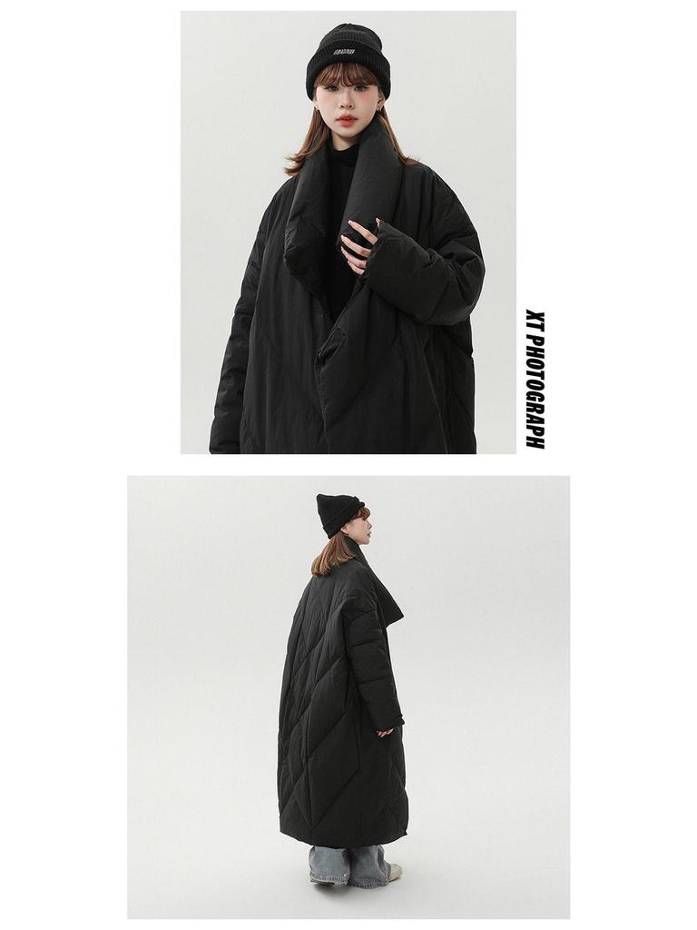 Chaqueta acolchada de algodón grueso unisex hasta la rodilla - Abrigo de invierno cálido y versátil