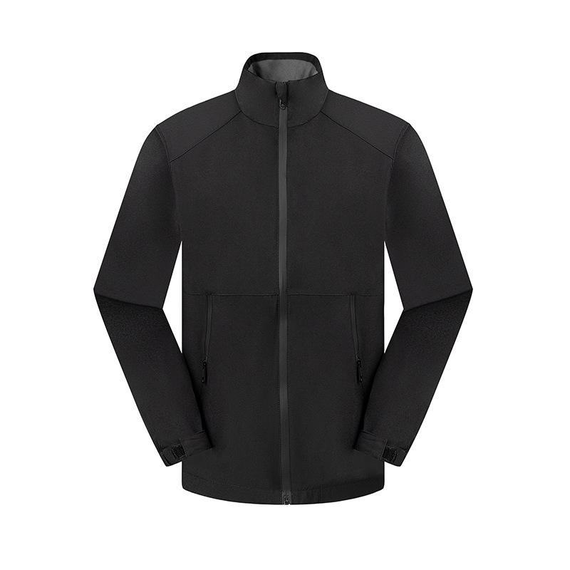 Unisex Waterproof Windproof Stand Collar Jacket - Business Casual, Spring/Fall Wear