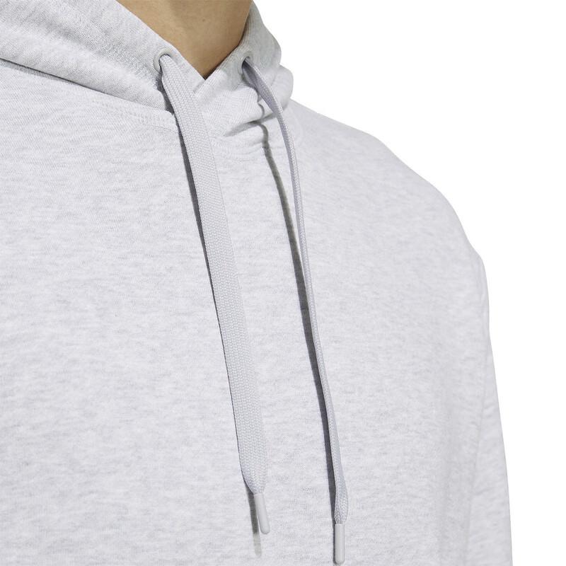 Adidas Originals Letter Logo Printed Hooded Sweatshirt Men Sweatshirt Gray JE3481