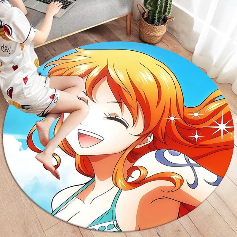 Nami Round Area Rug Carpet Rug For Living Room Bedroom Sofa Playroom Decor Nonslip Floor Mat