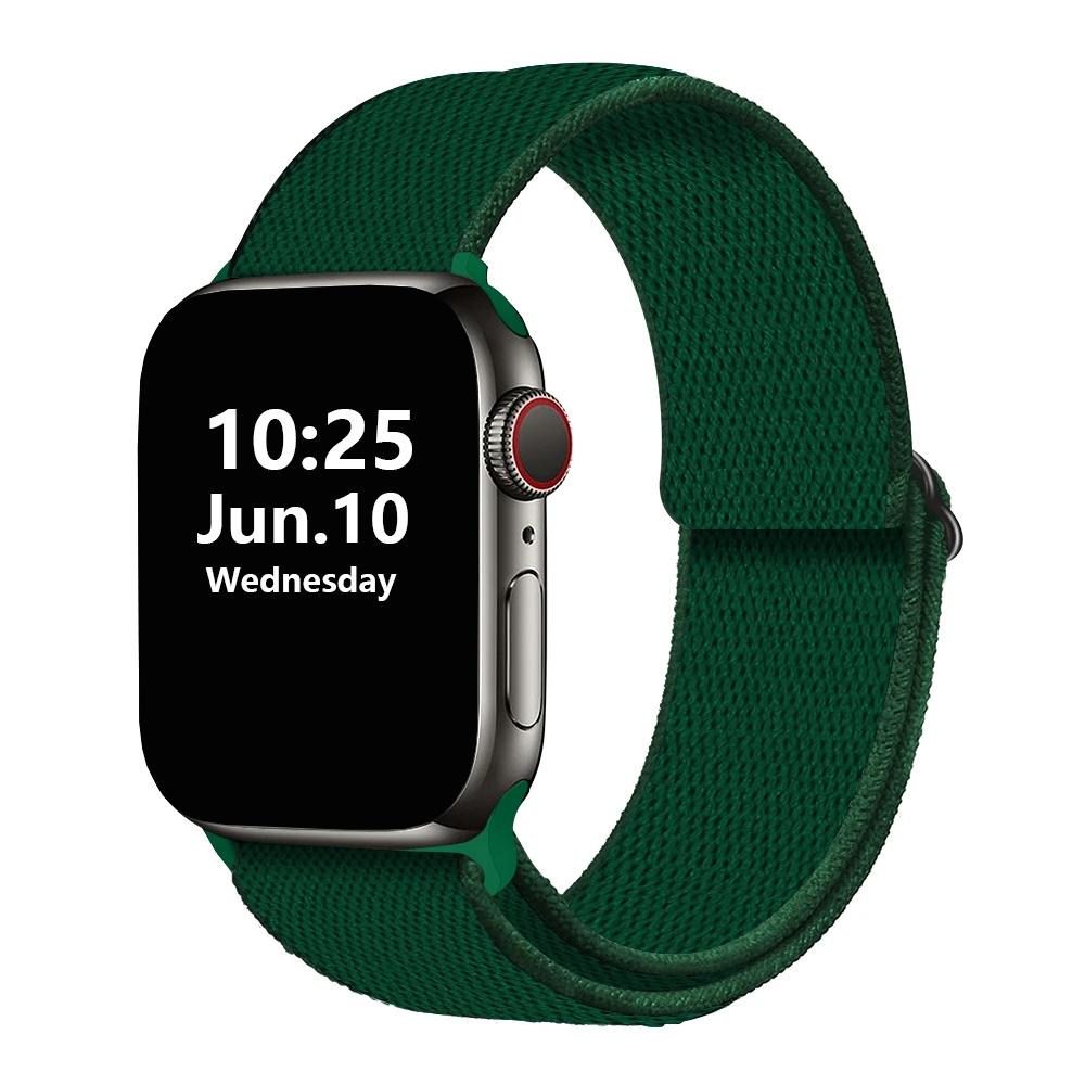 Loop Strap for Apple Watch Band 41mm 40mm 38mm 45mm 44mm 42mm Stretchy iWatch Series 8/76/5/4/3/2/1 Double-Layer Stretch Belt
