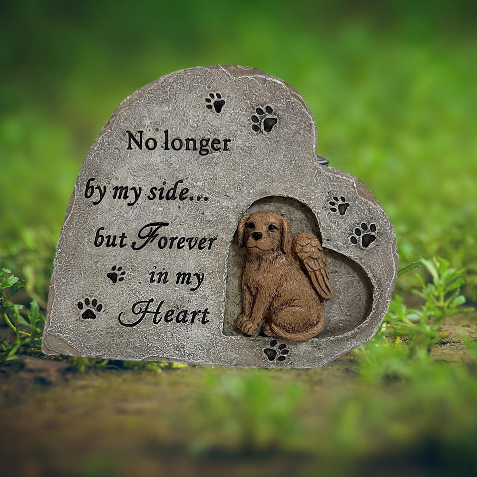 

Pet Dog Memorial Stones Grave Decorations Weatherproof Gravestone Loss of Gift Tombstone