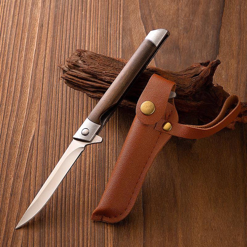 Stainless Steel Knife Mini Knife Folding High-strength Sharp Tactical Knife with Carabiner Housekeeper Portable Protective Knife