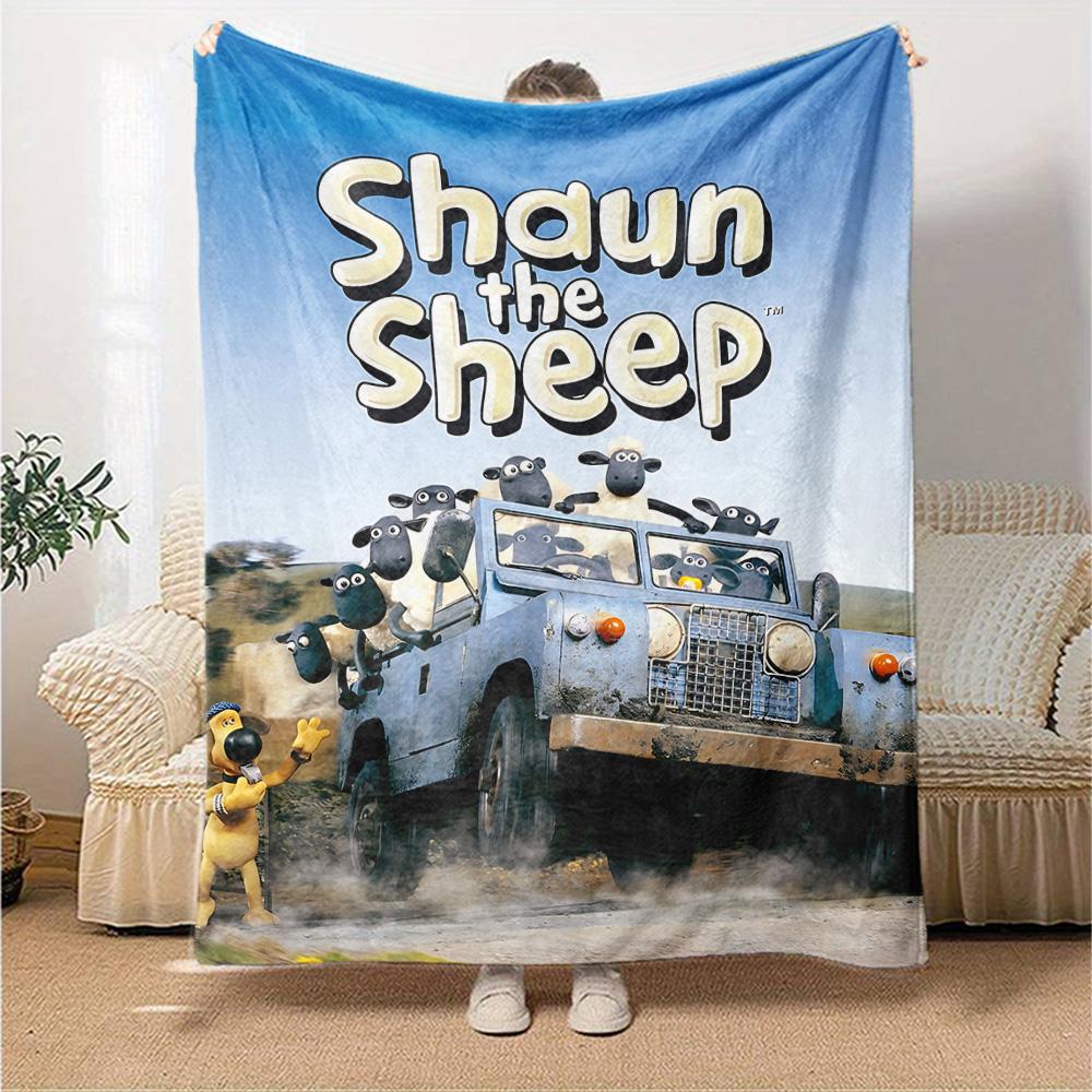 Sheep Adventure Countryside Flannel Blanket Super Soft Warm Cozy Blanket For Sofa Bed Office Travel Allseason Home Decor Gift