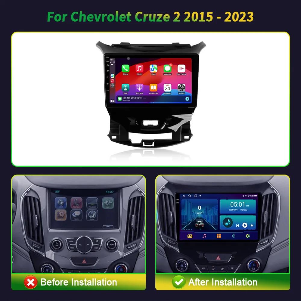 Android 13 For Chevrolet Cruze 2 2015-2025 Car Radio Stereo Multimedia Navigation 4G GPS Wireless Carplay 2 Din Screen