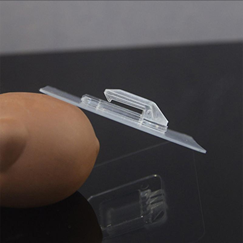 10Pcs Strong Adhesive Hooks Transparent Wire Shelf Rack Hook Wall Mount Free Punch Kitchen Bathroom Non Trace Stickers Holder