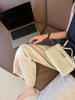 Women's Summer Japanese Style Cotton Linen Wide Leg Elastic Waist Pants