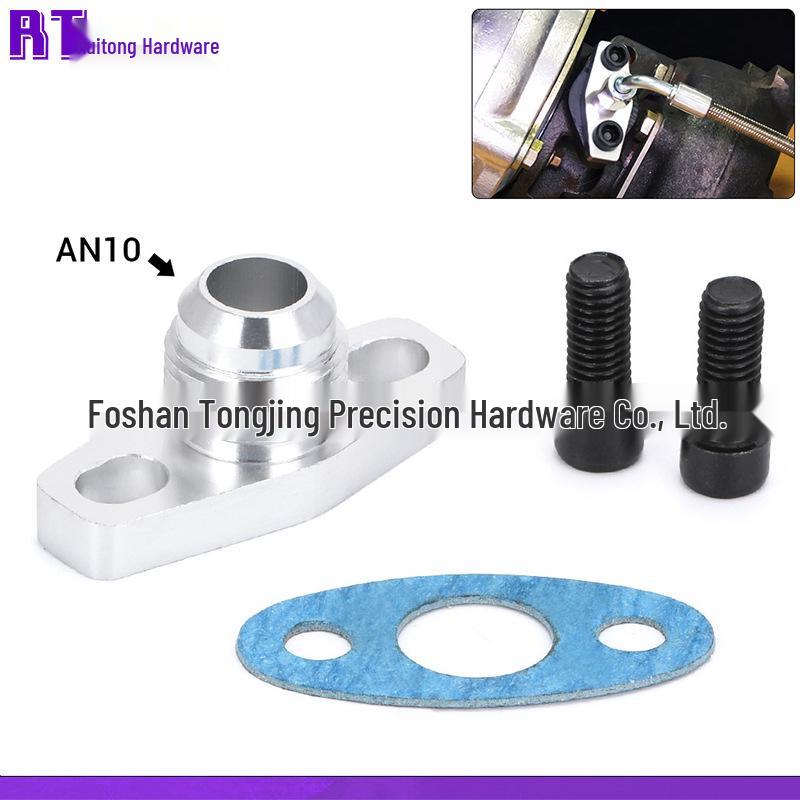 AN10 Turbocharger Oil Line Flange Adapter for GT25/28/30 Models