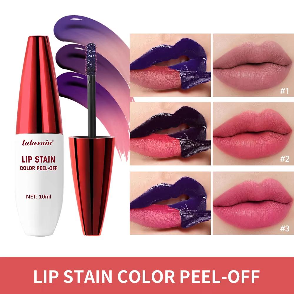 Mattes Peel-Off-Lippengloss in Rosa, Kontur-Tattoo, Lippenfarbe, wasserfest, übertragungsbeständig, zum Abreißen, natürliche Lippentönung
