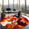 Kyojuro (5) Round Office Rug Decorative Floor Rug for Office Bedroom Living Room and Home Space